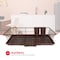 Home Basics 3 Piece Vinyl Dish Drainer with SelfDraining Drip Tray, Brown DD30236 - alternate 2